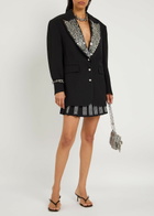 Rabanne Stud-embellished Wool Blazer Black