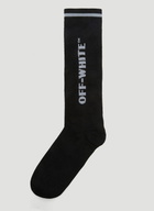 Off-White Lurex Checkerboard Socks