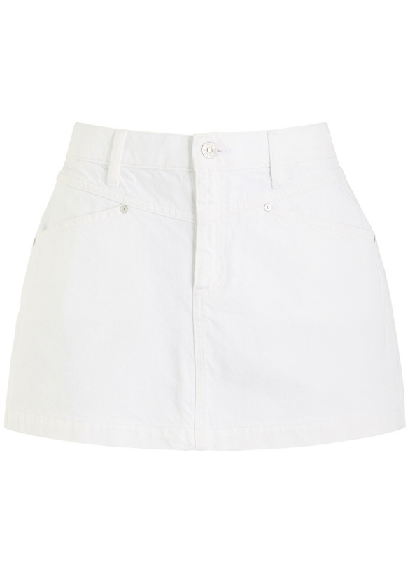 Photo: Paige Ryder Denim Mini Skirt White
