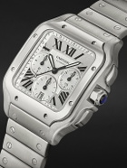 Cartier - Santos de Cartier Automatic Chronograph Stainless Steel Watch, ref.CRWSSA0083 - White