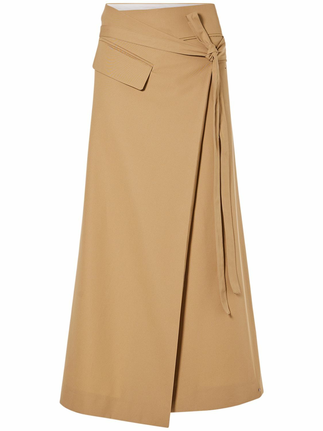 SPORTMAX - Deserto Cotton Gabardine Maxi Wrap Skirt