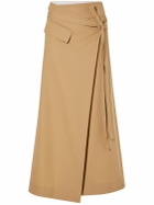 SPORTMAX - Deserto Cotton Gabardine Maxi Wrap Skirt