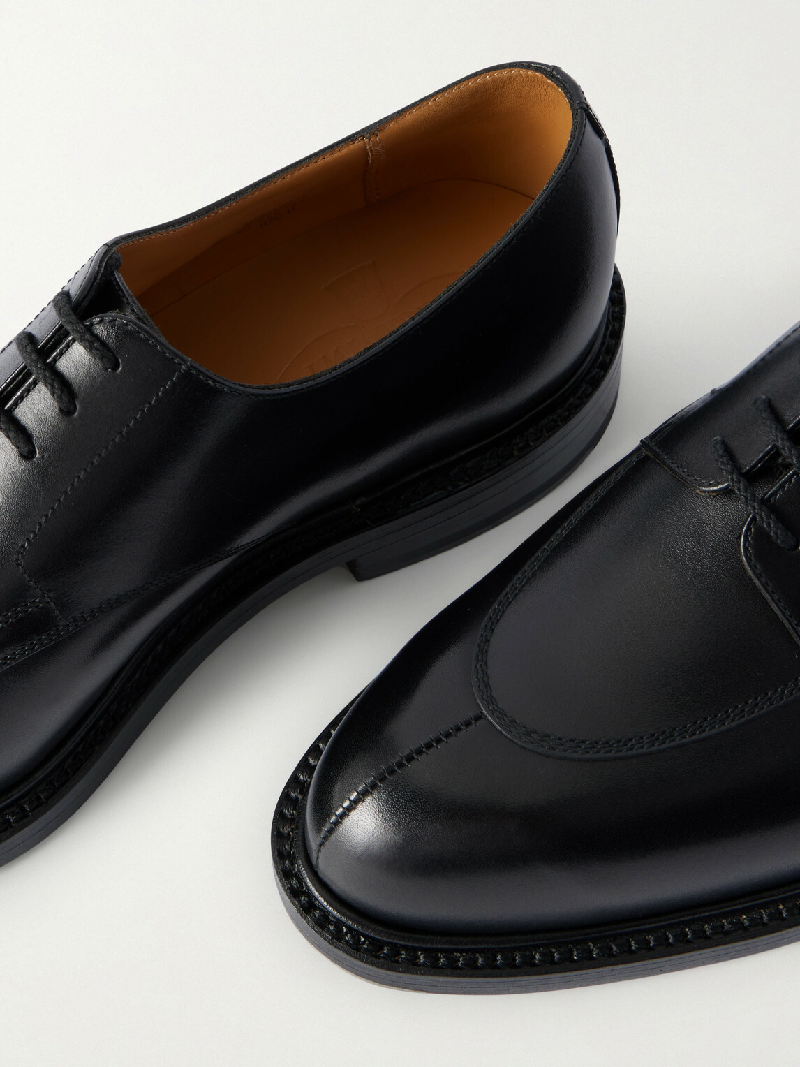 J.M. Weston - Leather Derby Shoes - Black
