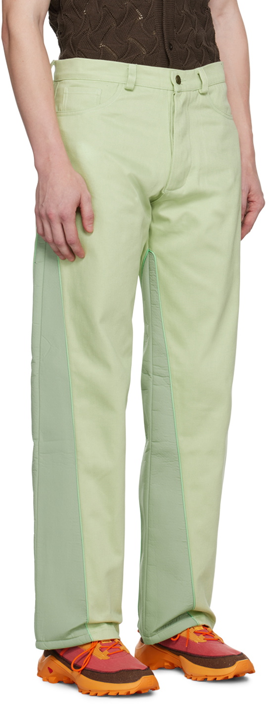 Robyn Lynch Green Paneled Jeans