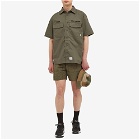 WTAPS Men's Buds Short Sleeve Shirt in Olive Drab