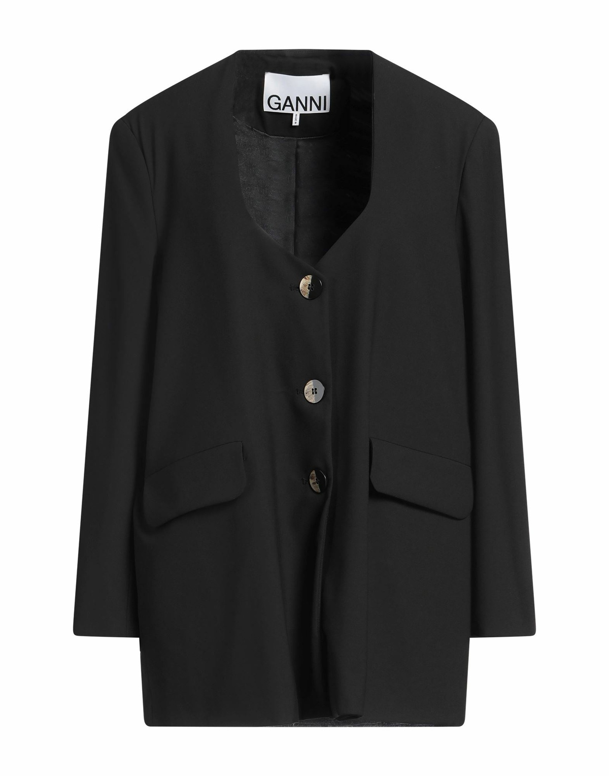 Ganni Womens Blazer in Black