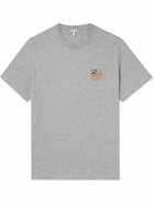 LOEWE - Slim-Fit Logo-Embroidered Cotton-Jersey T-Shirt - Gray