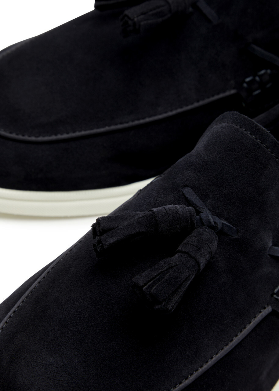 Boss Sienne Suede Loafers Navy