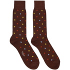 Paul Smith Burgundy Tiny Dot Socks