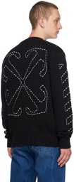 Off-White Black Stitch Arr Diags Sweater