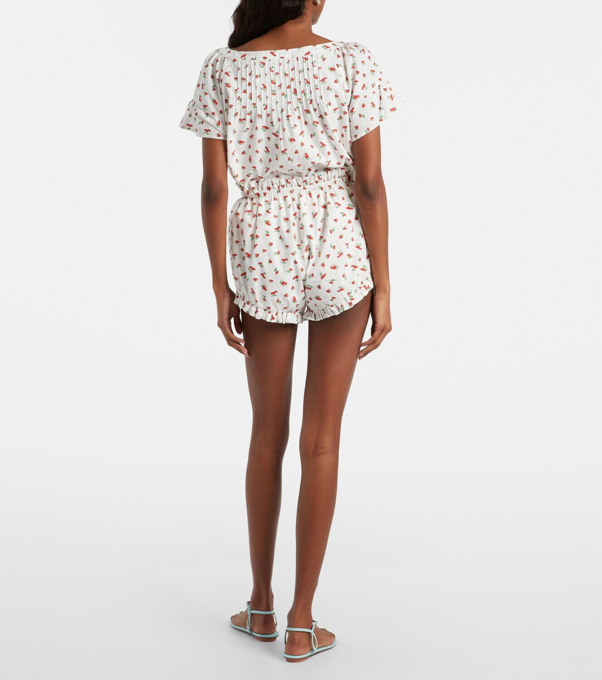 Posse Delia printed cotton shorts