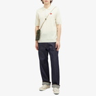 Comme des Garçons Play Men's Knit Polo Shirt in White