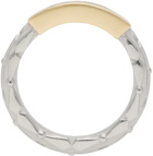 Maison Margiela Silver & Gold Logo Band Ring