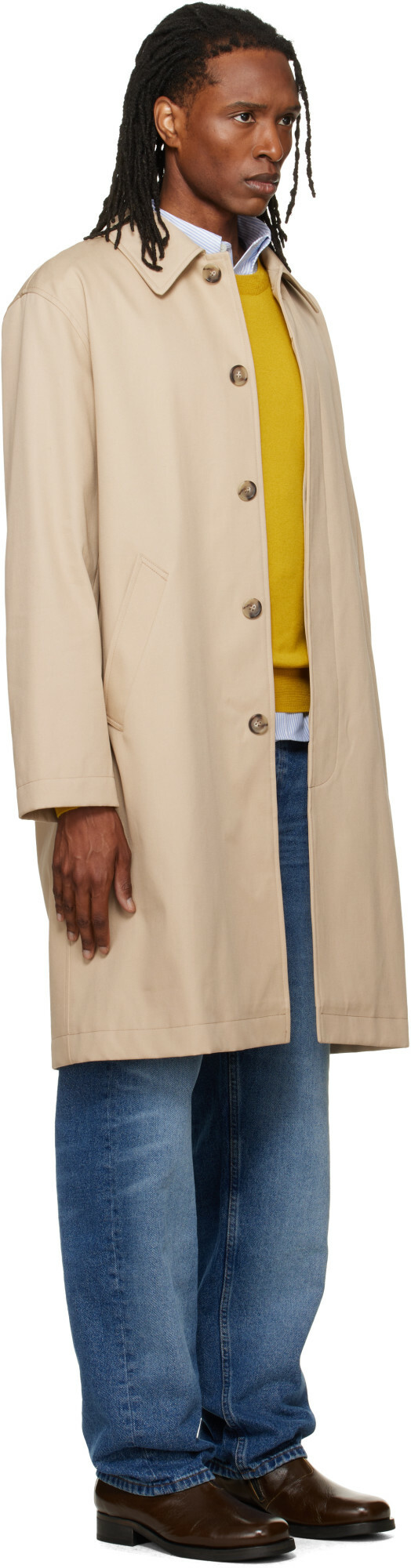 A.P.C. Beige Urban Mac Coat