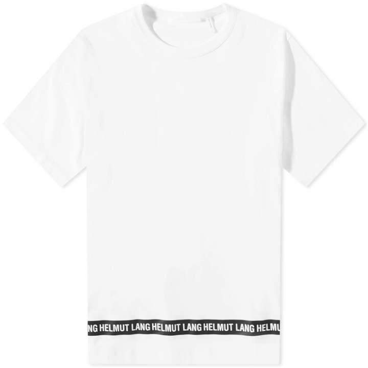 Photo: Helmut Lang Men's Stripe Logo T-Shirt in White