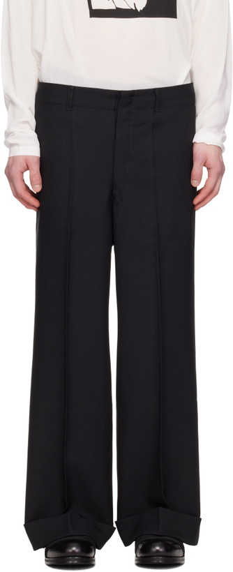 Photo: Random Identities Black Twill Large Suit Trousers