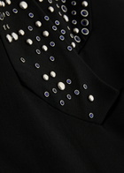 16 Arlington Bris Crystal-embellished Woven Blazer Black