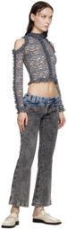 BARRAGÁN SSENSE Exclusive Blue & Black Cruz Flare Leg Jeans