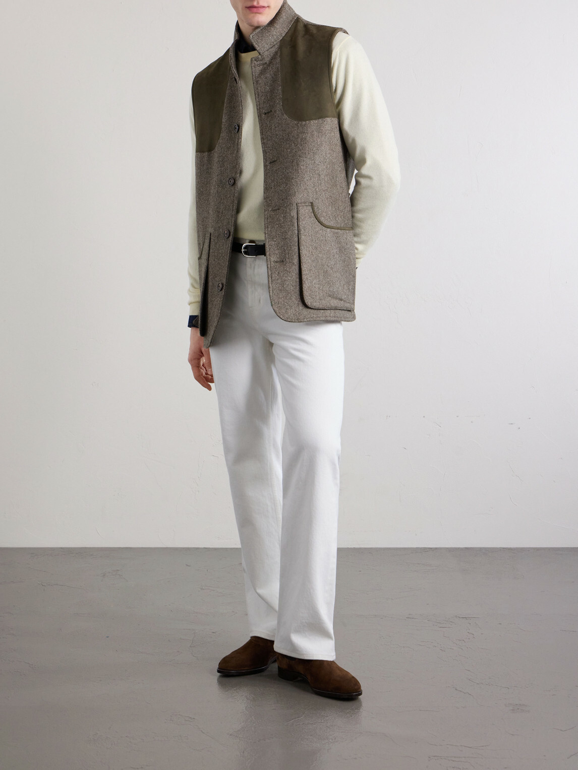 Purdey - Wool-Tweed Gilet - Green