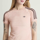 Adidas Women's Terry Towel T-Shirt in Sandy Pink