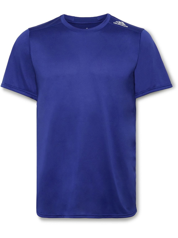 Photo: adidas Sport - Designed 4 Running Logo-Print Recycled AEROREADY T-Shirt - Blue