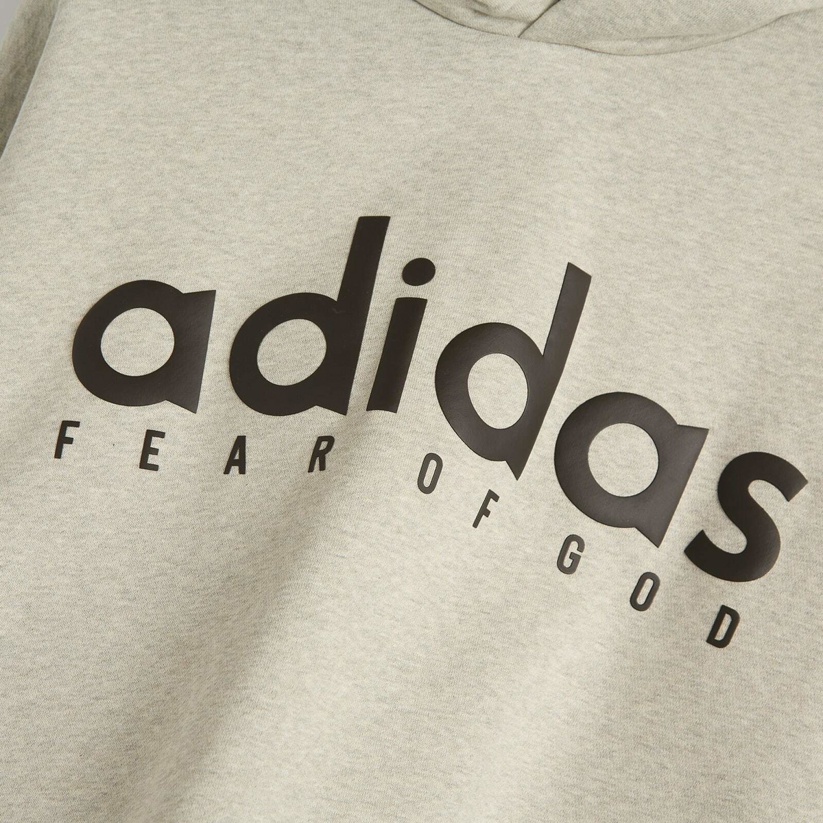 Adidas x FOG adidas x Fear Of God Heather Cotton Fleece Hoodie in Medium Grey Heather