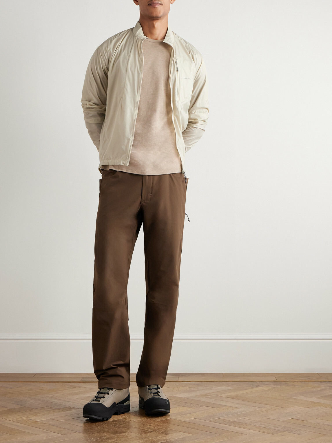Portal - Drift Merino Wool-Blend Jersey T-Shirt - Brown