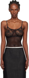 Yasmine Eslami Black Tina Bodysuit