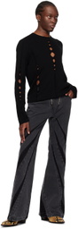 Dion Lee Black Snake Diamond Sweater
