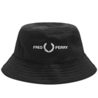 Fred Perry Authentic Embroidered Logo Bucket Hat