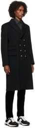 TOM FORD Black Splittable Double Breasted Coat