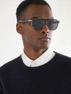 Dior Eyewear - DiorBlackSuit RI Round-Frame Acetate and Silver-Tone Sunglasses