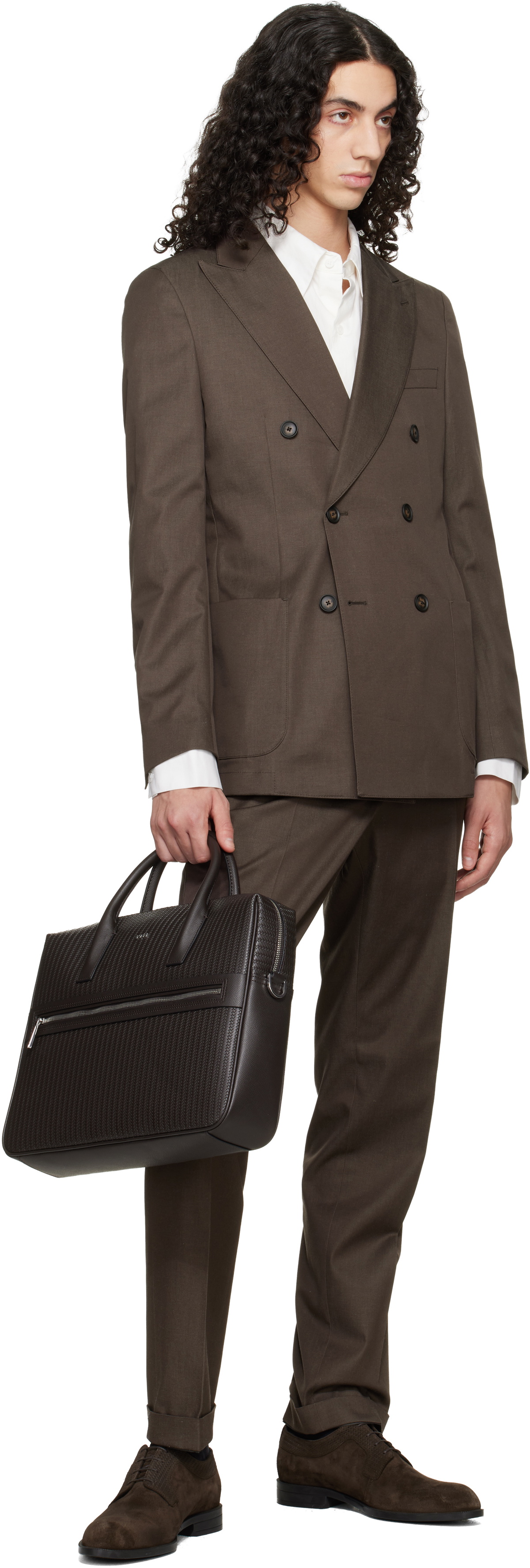 BOSS Brown Document Briefcase