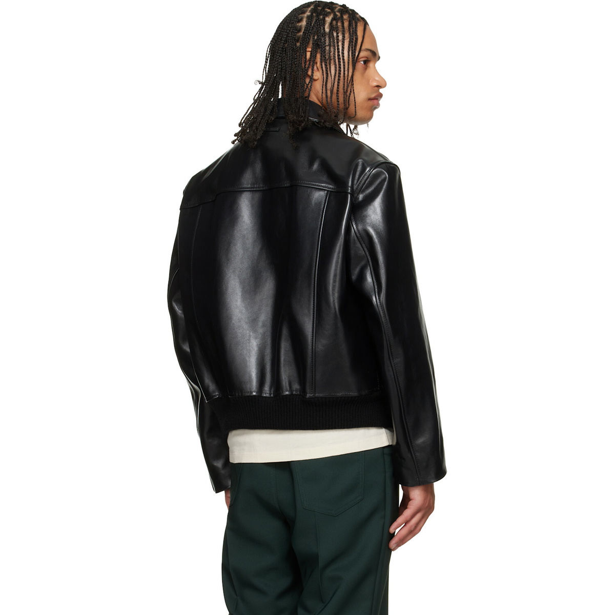 Marni Black Buffed Leather Jacket Marni