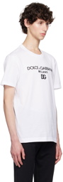 Dolce&Gabbana White DG Embroidery T-Shirt