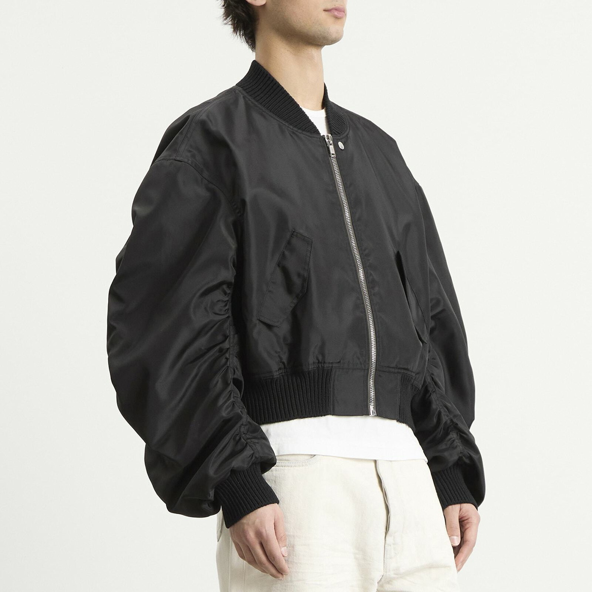 Rick Owens Men's Flight Bomber Jacket in Black Rick Owens