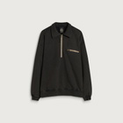 FrizmWORKS Men's Vintage Dyeing Half Zip Sweat in Vintage Black