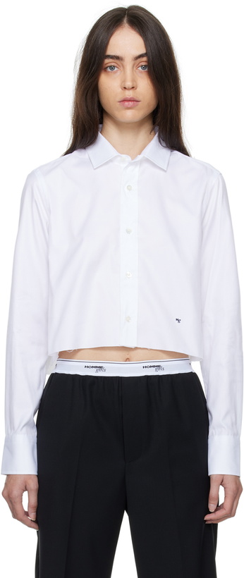 Photo: HommeGirls White Cropped Shirt