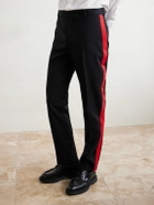 McQueen - Slim-Fit Straight-Leg Pleated Wool Trousers - Black