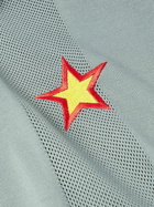Pop Trading Company - Sportif Logo-Detailed Appliquéd Mesh and Jersey T-Shirt - Green