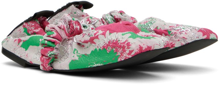 GANNI Multicolor Scrunchie Ballerina Flats GANNI