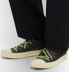 Lanvin - Canvas and Velvet High-Top Sneakers - Men - Black