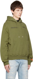 Heron Preston Khaki Drawstring Hoodie