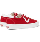 Vans - UA Style 73 DX Leather-Trimmed Suede Sneakers - Red