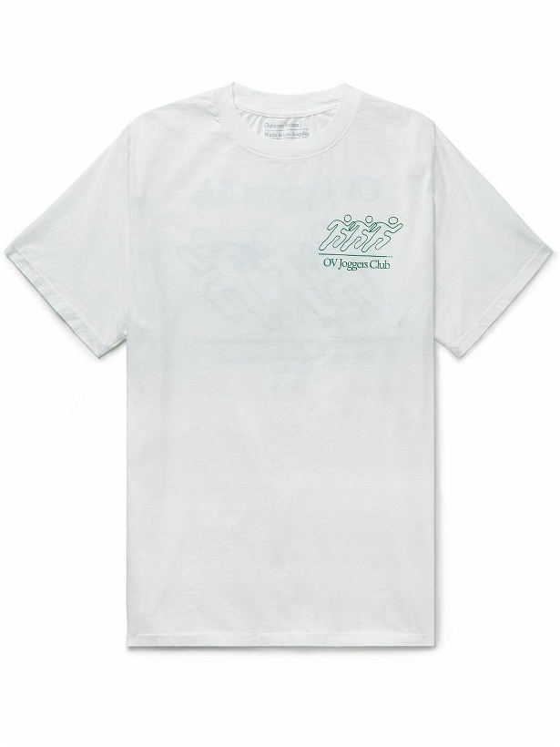 Photo: Outdoor Voices - Joggers Club Printed Cotton-Jersey T-Shirt - White