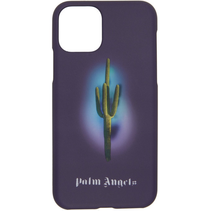Photo: Palm Angels Purple Cactus iPhone 11 Pro Case