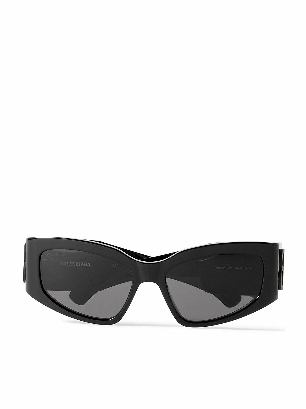 Photo: Balenciaga - Logo-Embellished Rectangular-Frame Acetate Sunglasses