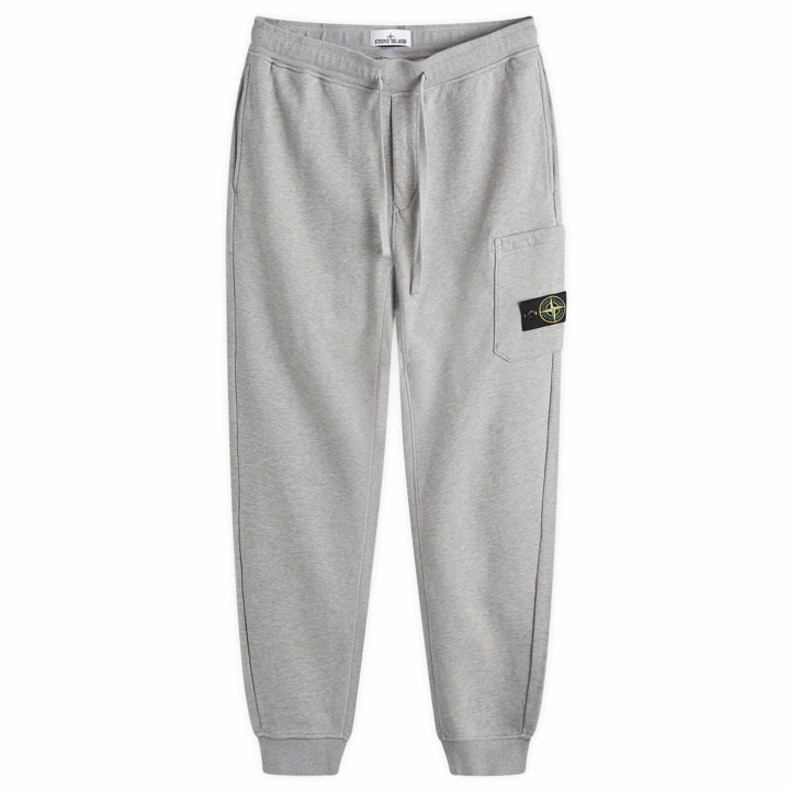 Photo: Stone Island Men's Cotton Fleece Garment Dyed Pocket Jogger in Melange Grey