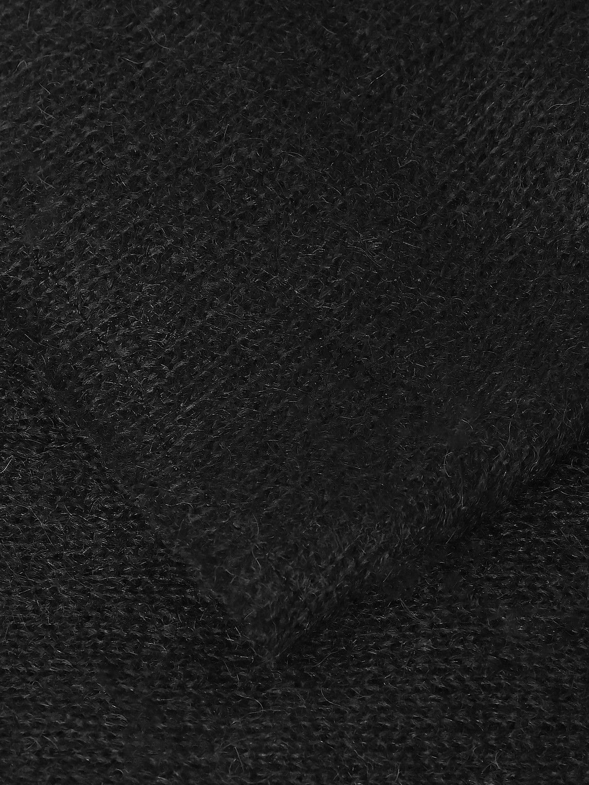 424 - Cropped Alpaca-Blend T-Shirt - Black