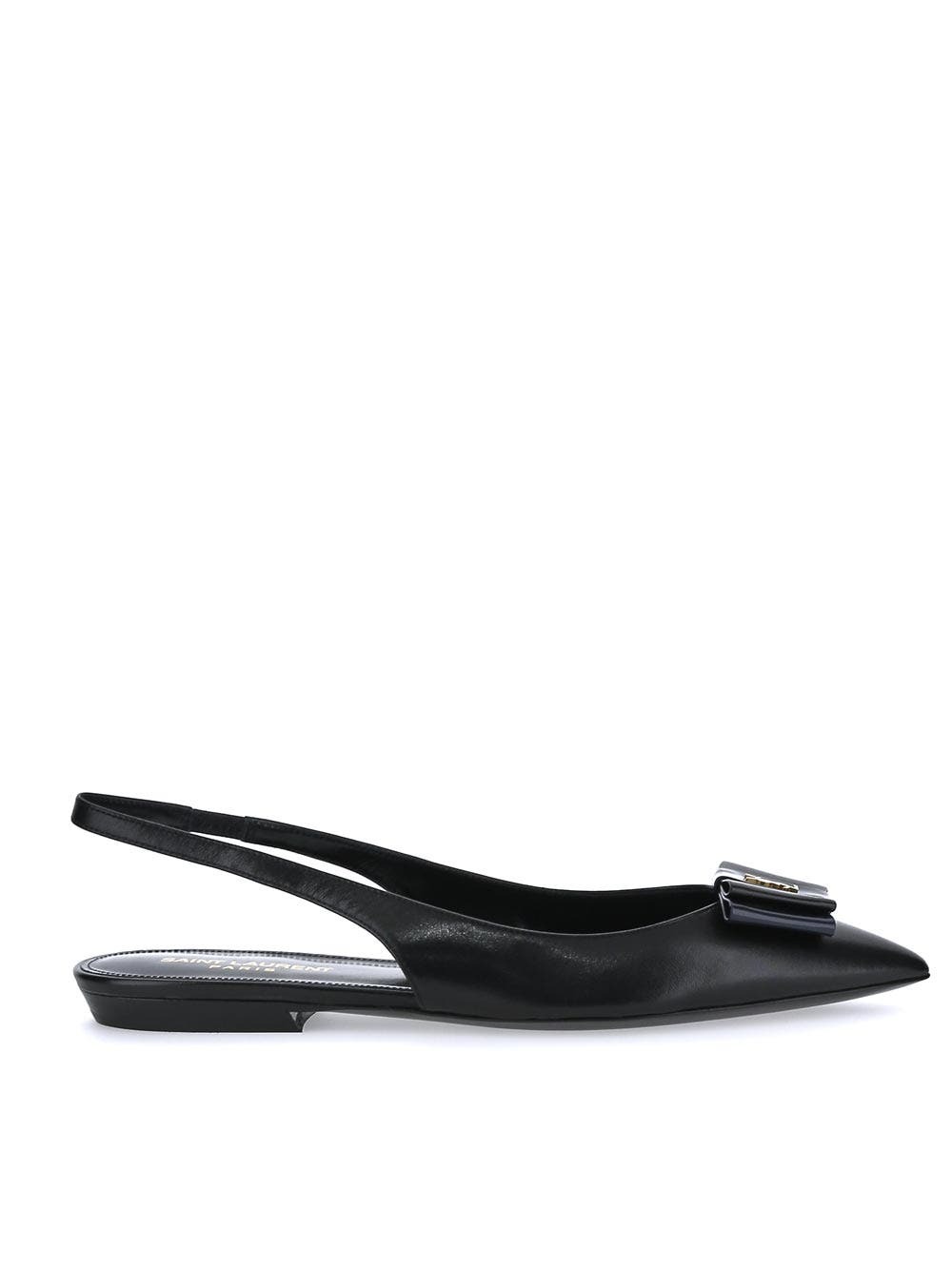 【SAINT LAURENT】ANAIS SLINGBACK FLATS Saint Laurent Anaïs leather slingback flats Saint Laurent